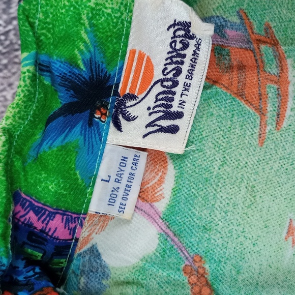 Vintage BAHAMAS Style Button-Up Shirt Hawaiian - Picture 2 of 6